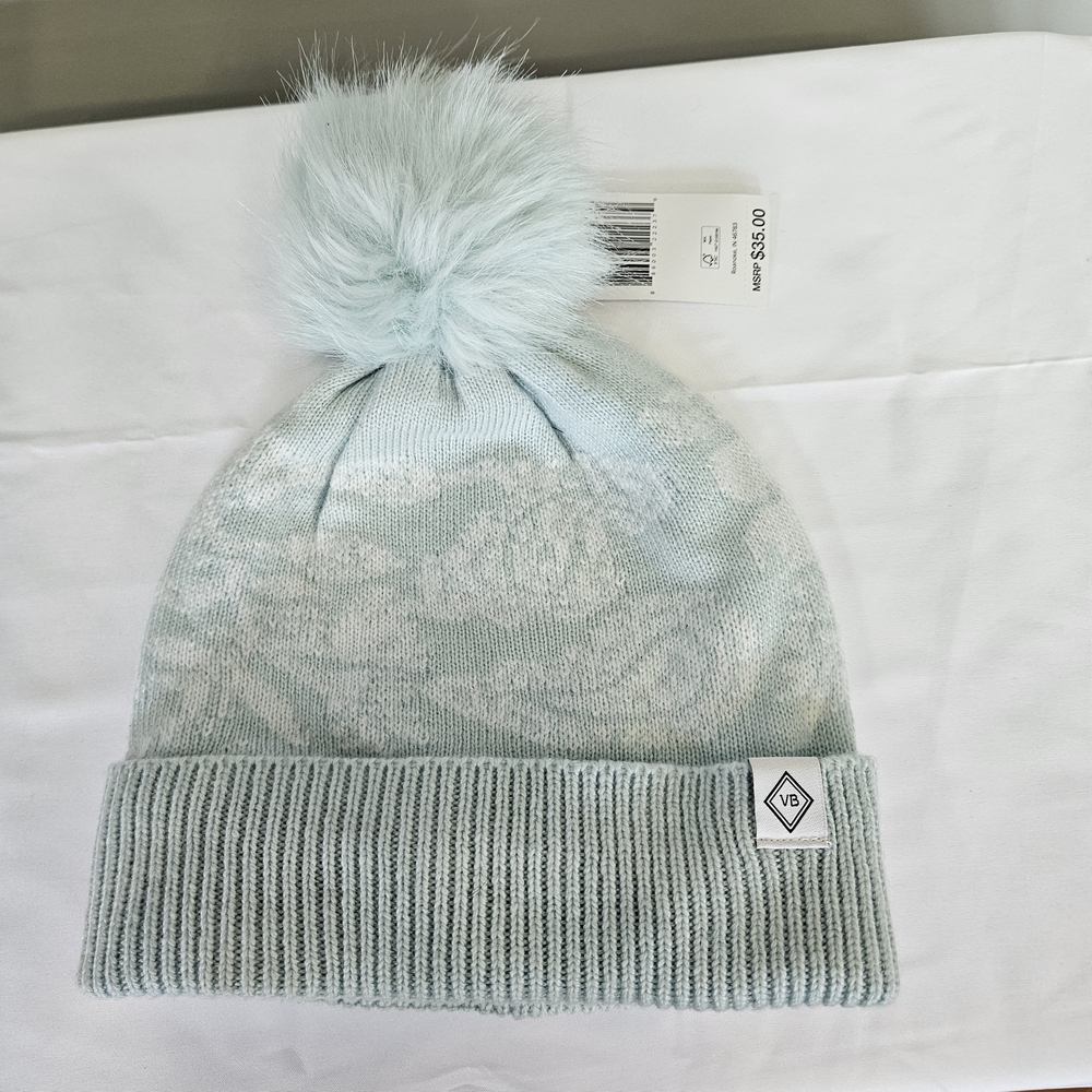Vera Bradley Blue Knit Pom-Pom Hat
